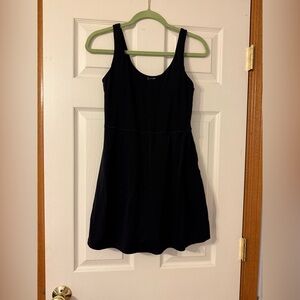 Aerie offline black workout dress with slit size large